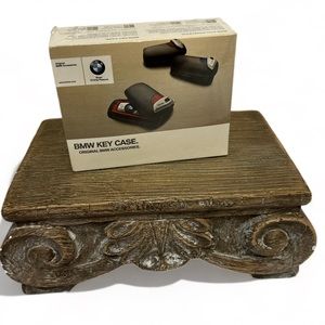 BMW Original Black Luxury Key Fob Accessory Leather Case # 82-29-2-219-911 NIB